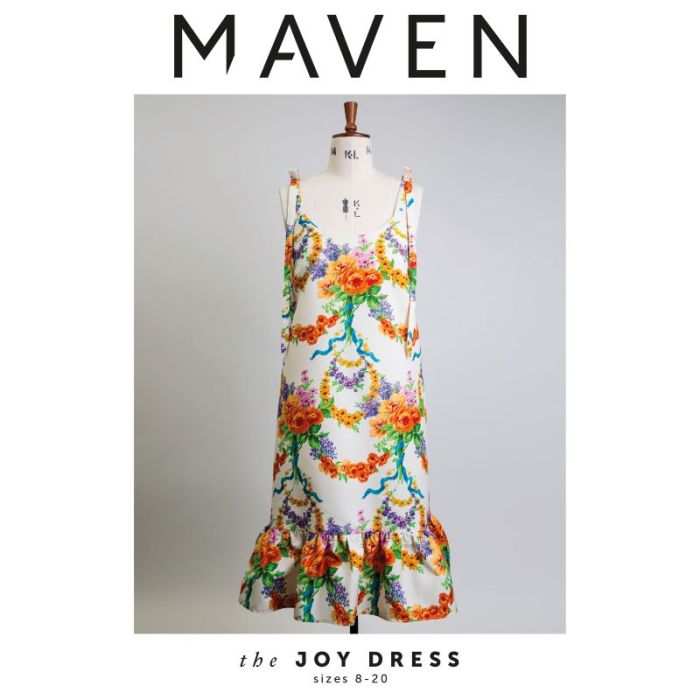 The Joy Dress  attaching the straps and facing - Maven Sewing
