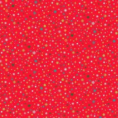 Christmas Brights: Starlight Red 022/R | Makower UK | Quilting Cotton