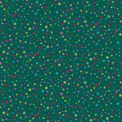 Christmas Brights: Starlight Teal 022/T | Makower UK | Quilting Cotton