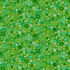 Christmas Brights: Motifs Green 024/G | Makower UK | Quilting Cotton