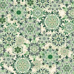 Enchanted Christmas: Snowflake Green 027/G | Makower UK | Quilting Cotton