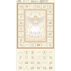 Christmas Angels Cream Advent Calendar Panel | Quilting Cotton Fabric