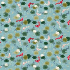 Kasumi Koi Light Blue 045B2 | Makower UK | Quilting Fabric