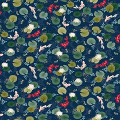 Kasumi Koi Indigo 045B8 | Makower UK | Quilting Fabric