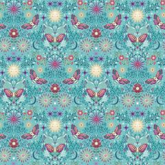 Luna Night Garden Teal 072T | Makower UK | Quilting Fabric