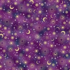 Luna Constellation Lilac 073L | Makower UK | Quilting Fabric