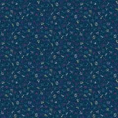 Luna Zodiac Blue 076B | Makower UK | Quilting Fabric