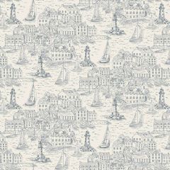 High Tide Harbour View Cream 077Q | Makower UK | Quilting Fabric