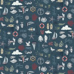 High Tide Maritime Dark Blue 078B8 | Makower UK | Quilting Fabric