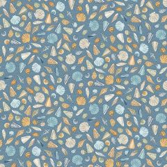 High Tide Beachcomber Mid Blue 079B5 | Makower UK | Quilting Fabric