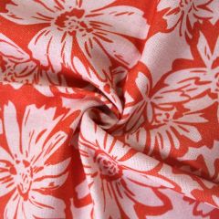 Little Johnny Floral Burst Linen Viscose | Dressmaking Fabric
