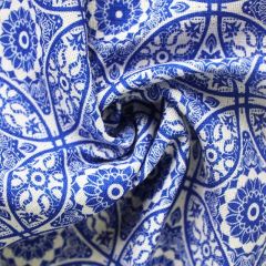 Little Johnny Porto Mosaic Linen Viscose | Dressmaking Fabric