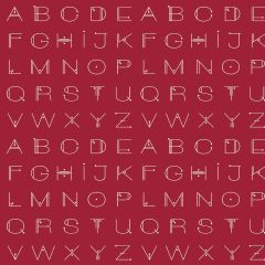 Scrawl Modern Alphabet Crimson 1217R | Andover | Quilting Fabric