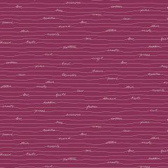 Scrawl Longhand Malbec 1216P | Andover | Quilting Fabric