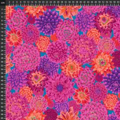 Kaffe Fassett Dancing Dahlias: Red PWPJ101.RED | Quilting Fabric