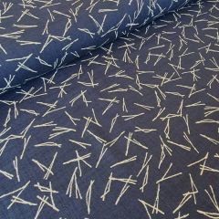 Scattered Lines | Sevenberry Nara Homespun Indigos | Cotton Fabric: Bolt End