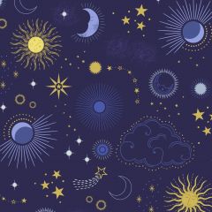 Celestial Skies on Midnight Blue A754.2 | Lewis & Irene | Quilting Cotton: Bolt End