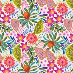 Bahia Flora on Cream A807.1 | Lewis and Irene | Quilting Cotton