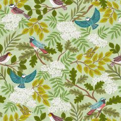 Clearbury Down Birds on Pale Green A817.2 | Lewis & Irene | Quilting Cotton: Bolt End