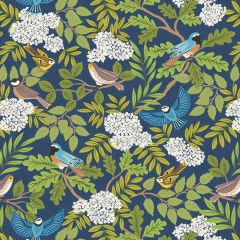 Clearbury Down Birds on Dark Blue A817.3 | Lewis & Irene | Quilting Cotton: Bolt End