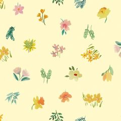 Flower Collection Dancing Flowers Buttercup BG043 | Lewis & Irene | Quilting Fabric