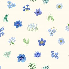 Flower Collection Dancing Flowers Cornflower BG044 | Lewis & Irene | Quilting Fabric