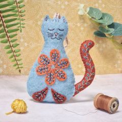 Folk Embroidered Cat Felt Craft Mini Kit | Corinne Lapierre Sewing