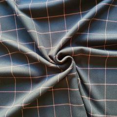 Soft Checked Shirting Pink on Navy | Dressmaking Fabric