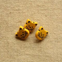 Kitten Button: 14mm: Yellow