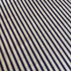 Yarn Dyed Canvas Ticking Stripes: Navy: Bolt End