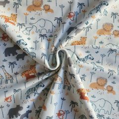 Cotton Jersey: Safari Animals | Dressmaking Fabric