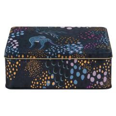 Sara Miller Midnight Leopard Tin: Large Deep Rectangular