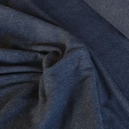 Marl Textured Coating: Charcoal Blue | Dressmaking Fabric: Bolt End